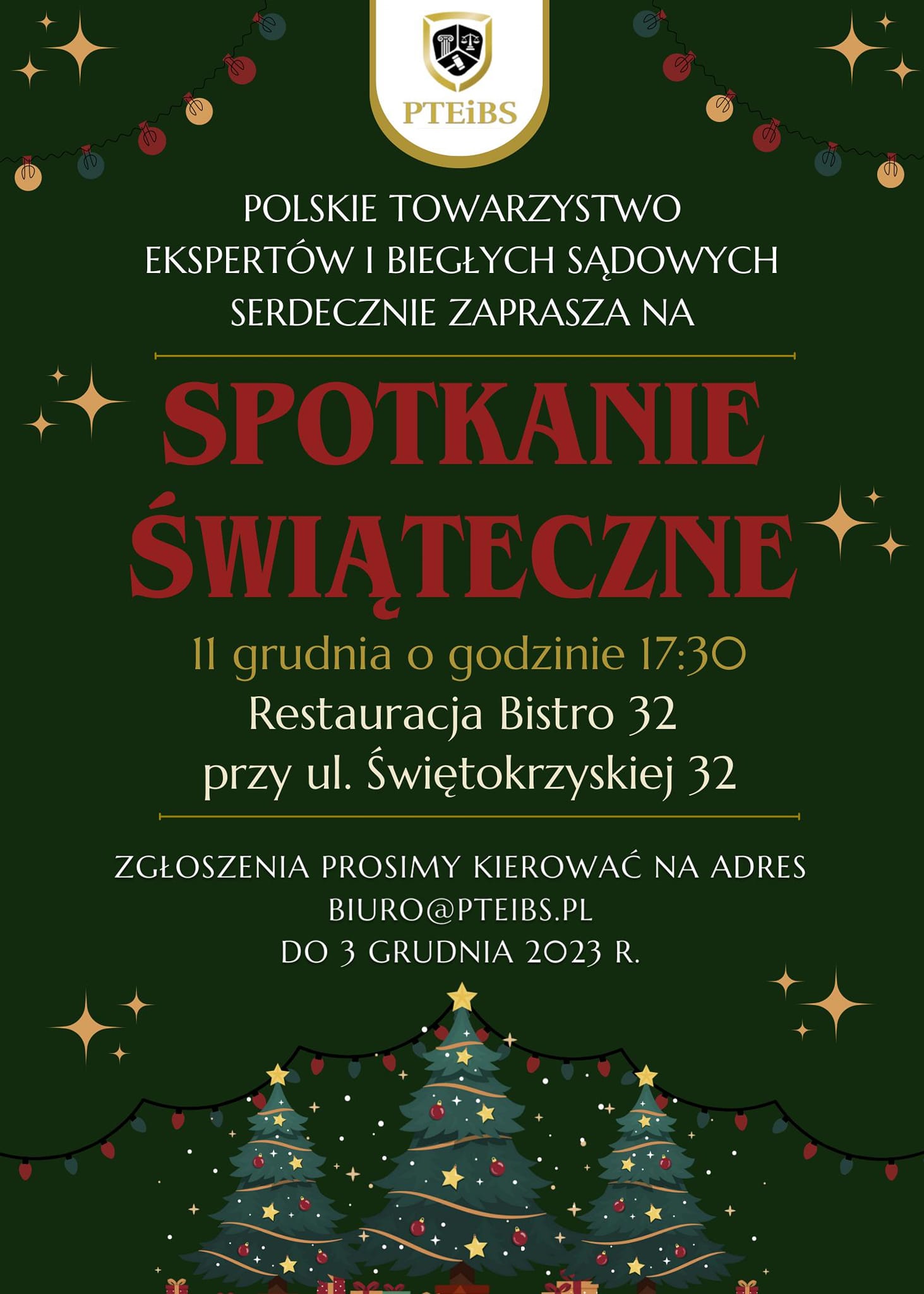 Spotkanie Świąteczne Polskiego Towarzystwa Ekspertów i Biegłych Sądowych